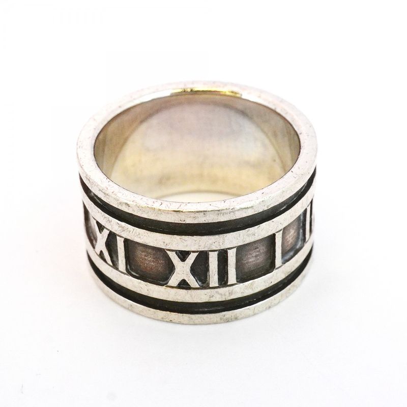 Tiffany & Co Ring Atlas Wide Silver 925 Size 14 Ladies