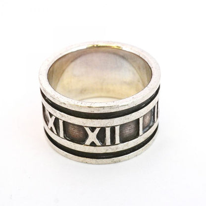Tiffany & Co Ring Atlas Wide Silver 925 Size 14 Ladies