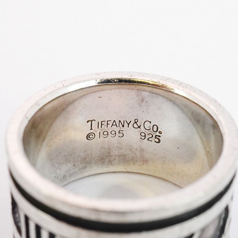 Tiffany & Co Ring Atlas Wide Silver 925 Size 14 Ladies