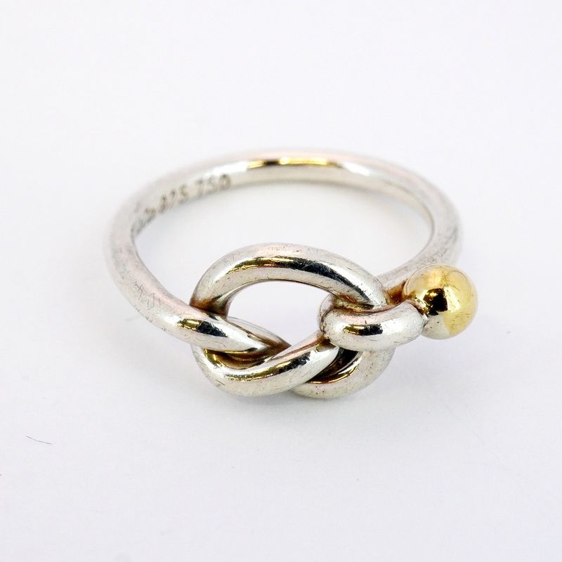 Tiffany & Co Ring Hook And Eye 18K Yellow Gold Yellow Gold Silver 925 Size 11.5