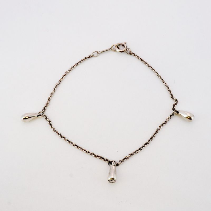 Tiffany & Co Bracelet Teardrop 3 Motifs Silver 925 Ladies