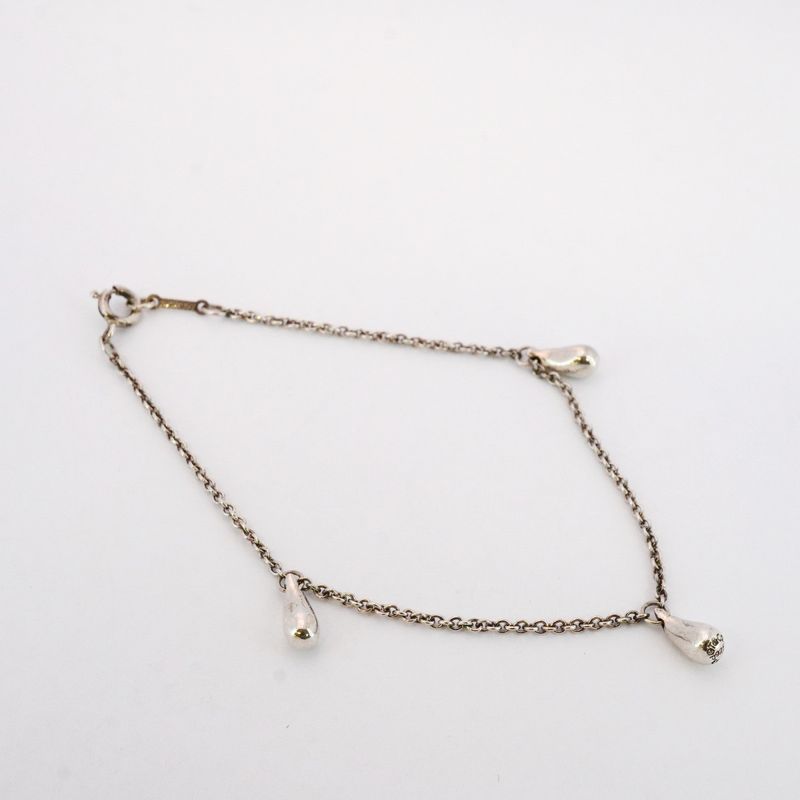 Tiffany & Co Bracelet Teardrop 3 Motifs Silver 925 Ladies