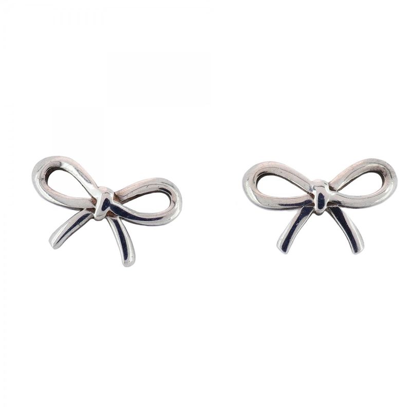 Tiffany & Co Earrings Bow/ribbon 925 Silver Ladies