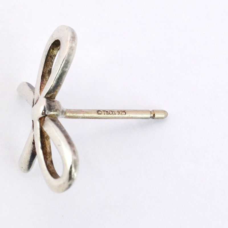 Tiffany & Co Earrings Bow/ribbon 925 Silver Ladies