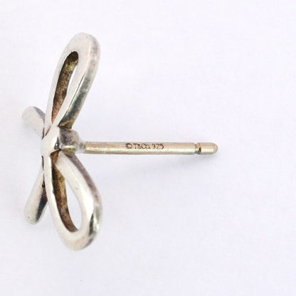 Tiffany & Co Earrings Bow/ribbon 925 Silver Ladies