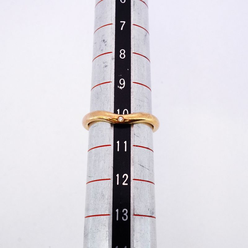 Tiffany & Co Ring Curved Band 1PD 18K Pink Gold Pink Gold Diamond #10 Ladies