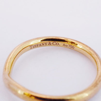 Tiffany & Co Ring Curved Band 1PD 18K Pink Gold Pink Gold Diamond #10 Ladies