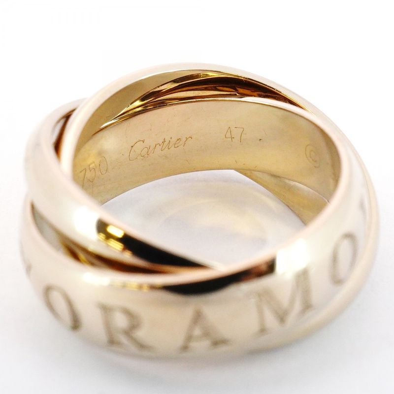 Cartier Ring Trinity 1998 Christmas Limited Edition 18K White Gold White Gold