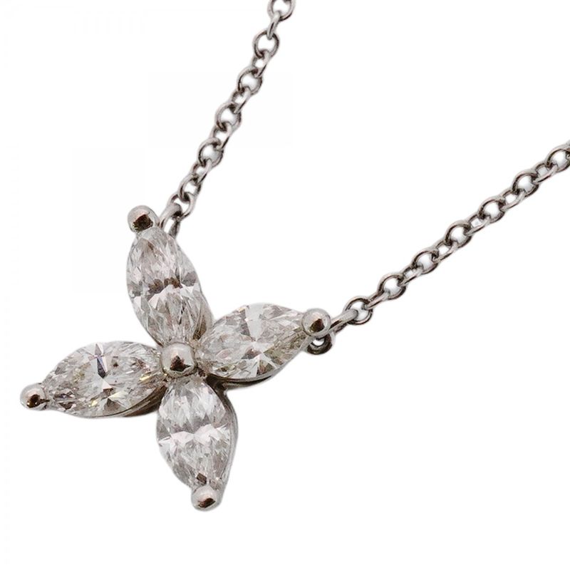 Tiffany & Co Necklace Victoria Medium Pt950 Platinum Diamond Ladies