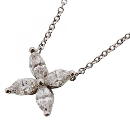 Tiffany & Co Necklace Victoria Medium Pt950 Platinum Diamond Ladies