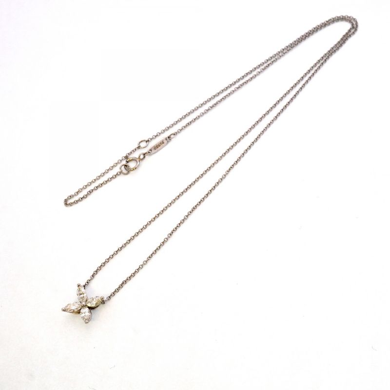 Tiffany & Co Necklace Victoria Medium Pt950 Platinum Diamond Ladies