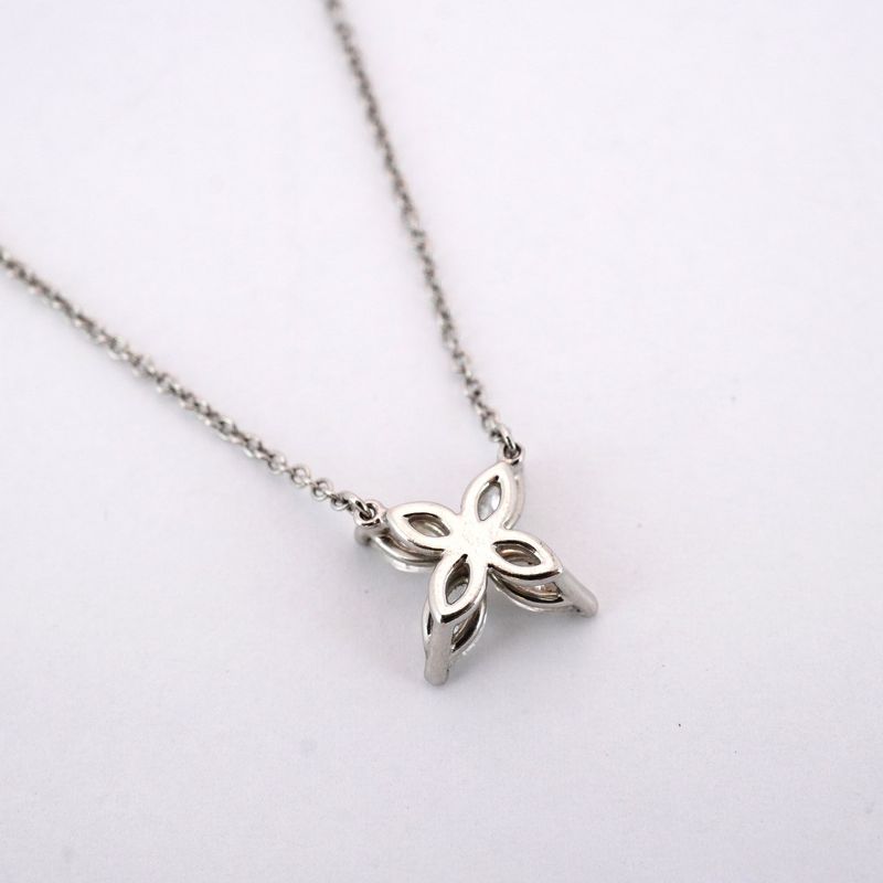 Tiffany & Co Necklace Victoria Medium Pt950 Platinum Diamond Ladies
