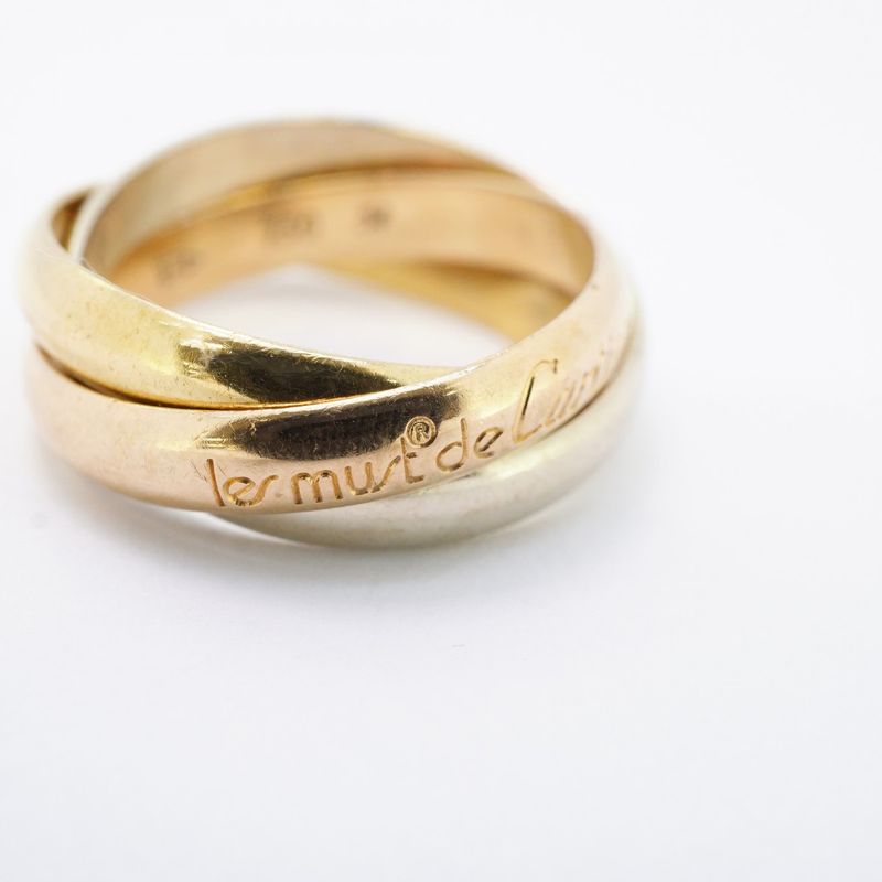 Cartier Ring Trinity Classic Model 18K Yellow Gold Yellow Gold 18K White Gold