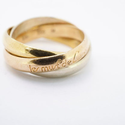 Cartier Ring Trinity Classic Model 18K Yellow Gold Yellow Gold 18K White Gold