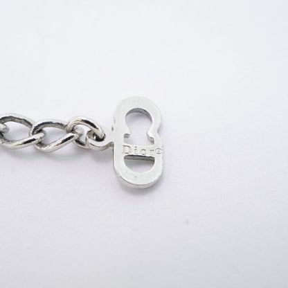 Christian Dior Necklace Trotter Metal Silver White Pin Cles Deuce
