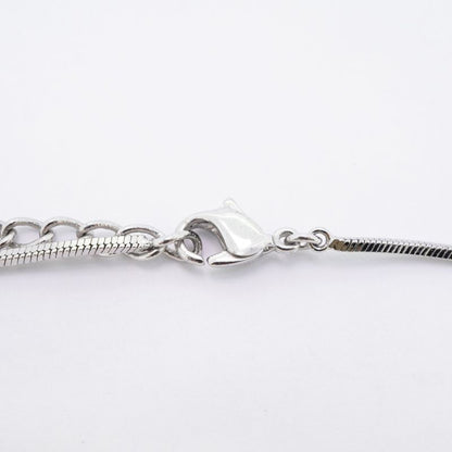 Christian Dior Necklace Trotter Metal Silver White Pin Cles Deuce