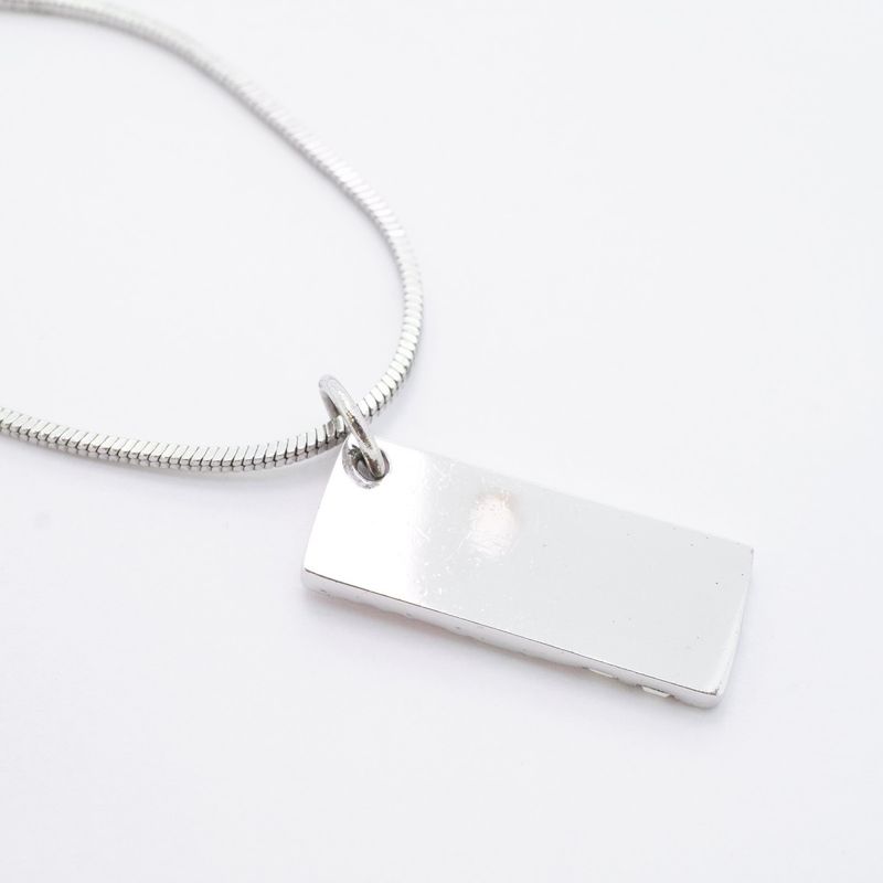 Christian Dior Necklace Trotter Metal Silver White Pin Cles Deuce