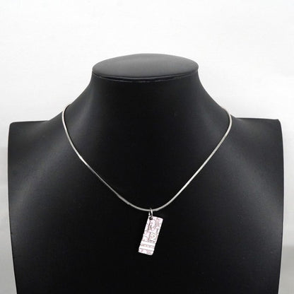 Christian Dior Necklace Trotter Metal Silver White Pin Cles Deuce