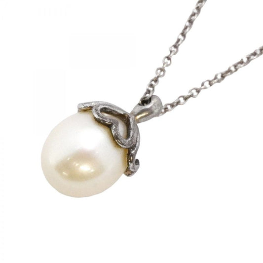 Tiffany & Co Necklace Heart Motif Silver 925 Pearl Ladies
