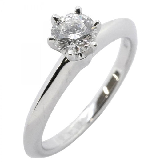 Tiffany & Co Ring Solitaire 1PD Pt950 Platinum Diamond 0.30ct 6 Ladies