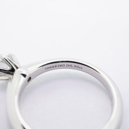 Tiffany & Co Ring Solitaire 1PD Pt950 Platinum Diamond 0.30ct 6 Ladies