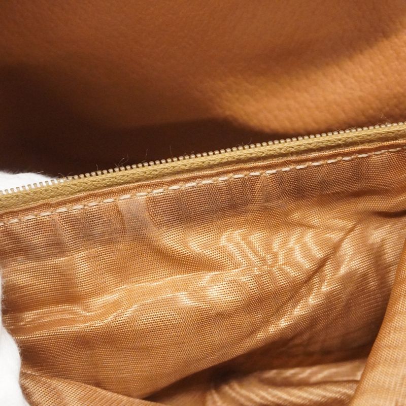 Celine Handbag Macadam PVC Brown Gold Hardware Women