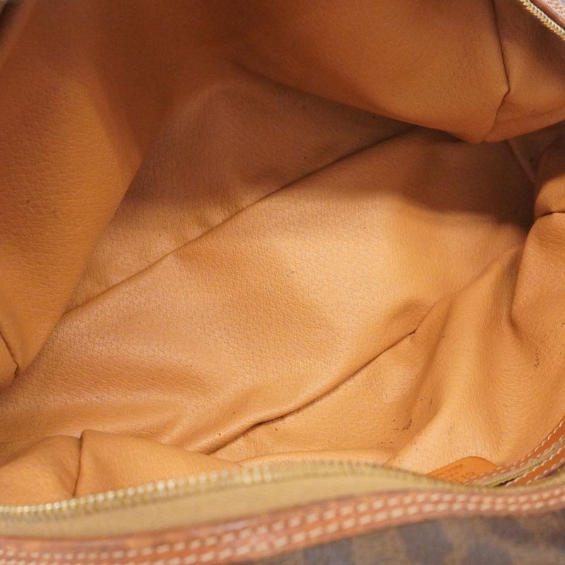 Celine Handbag Macadam PVC Brown Gold Hardware Women