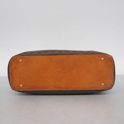 Celine Handbag Macadam PVC Brown Gold Hardware Women