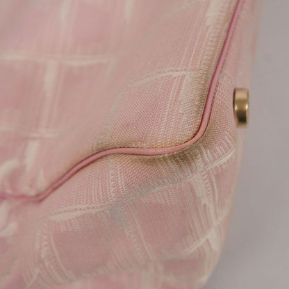 Chanel Tote New Travel Nylon Pink Chien Pan Gold Hardware Women's