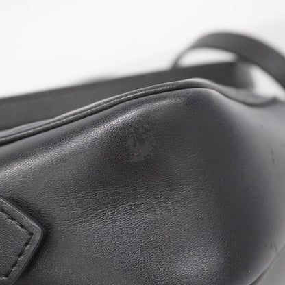 Gucci Shoulder Bag GG Marmont 634936 Leather Black Silver Hardware Women