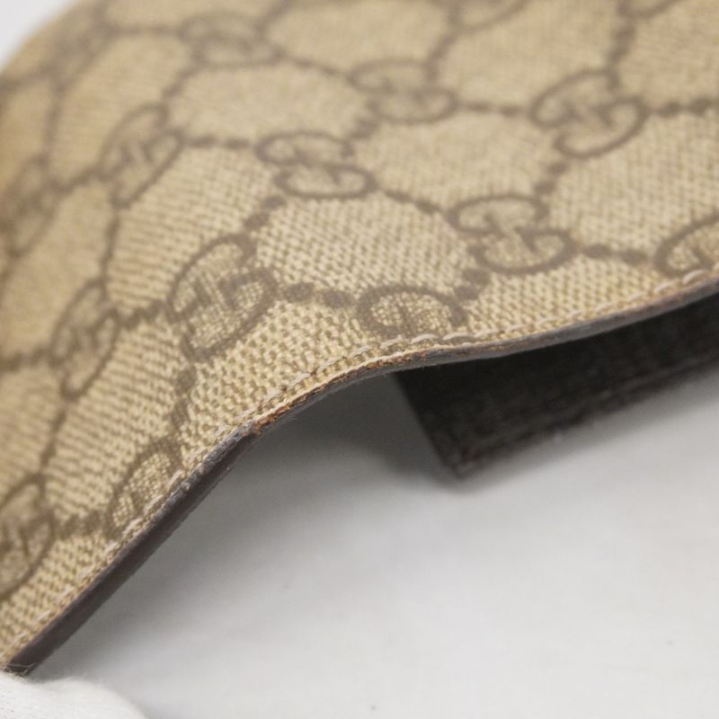 Gucci Key Case GG Supreme 212111 PVC Brown Chien Pan Gold Hardware Men Women