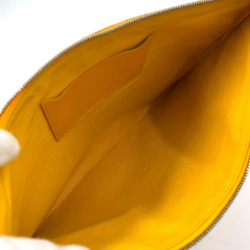 Goyard Senna Clutch Mm Leather Yellow X Multicolor Clutch Bag Silver