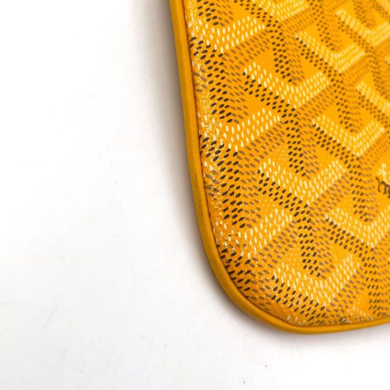 Goyard Senna Clutch Mm Leather Yellow X Multicolor Clutch Bag Silver