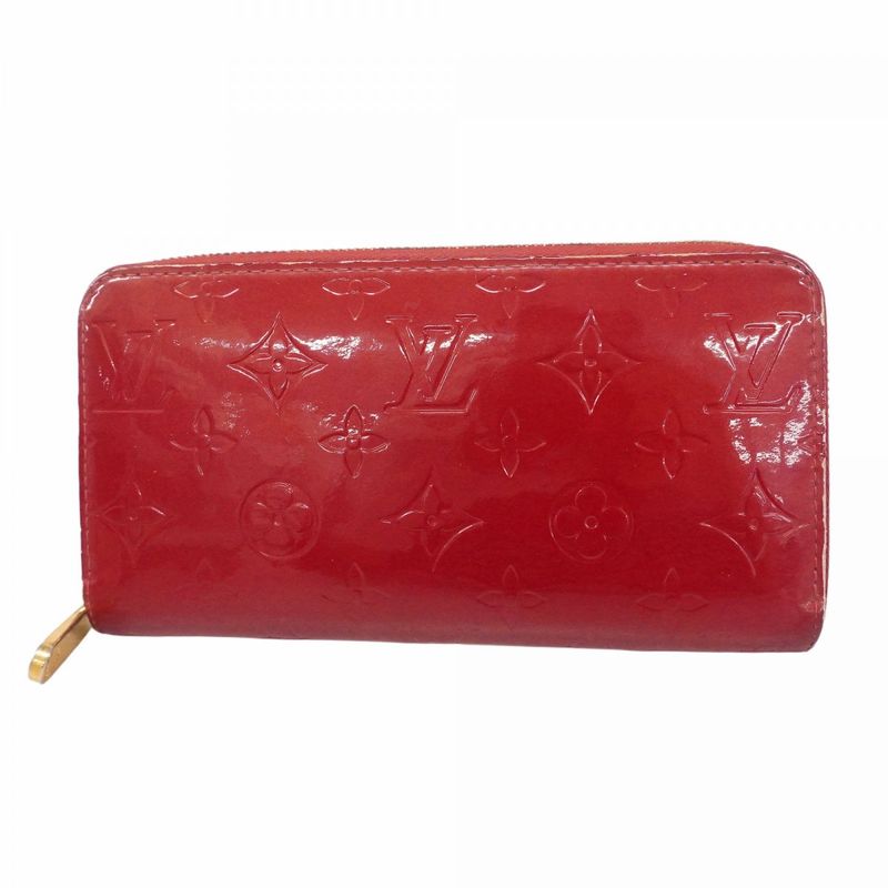 Louis Vuitton Long Wallet Vernis Zippy Wallet M91981 Pomme D'amour Ladies