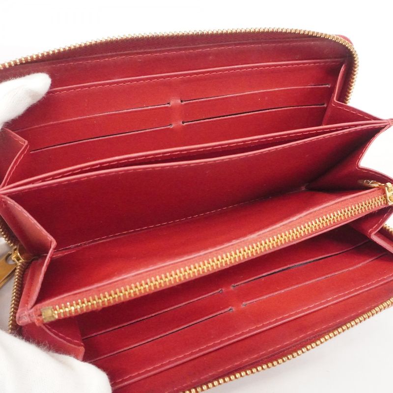 Louis Vuitton Long Wallet Vernis Zippy Wallet M91981 Pomme D'amour Ladies