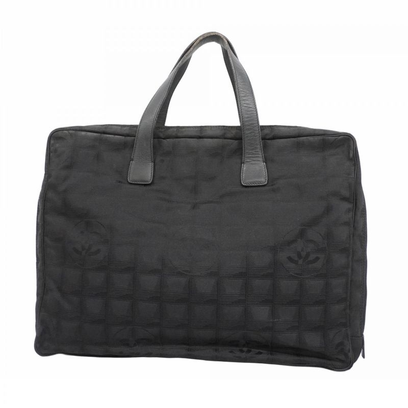 Chanel Handbag New Travel Nylon Black Cles Deuce