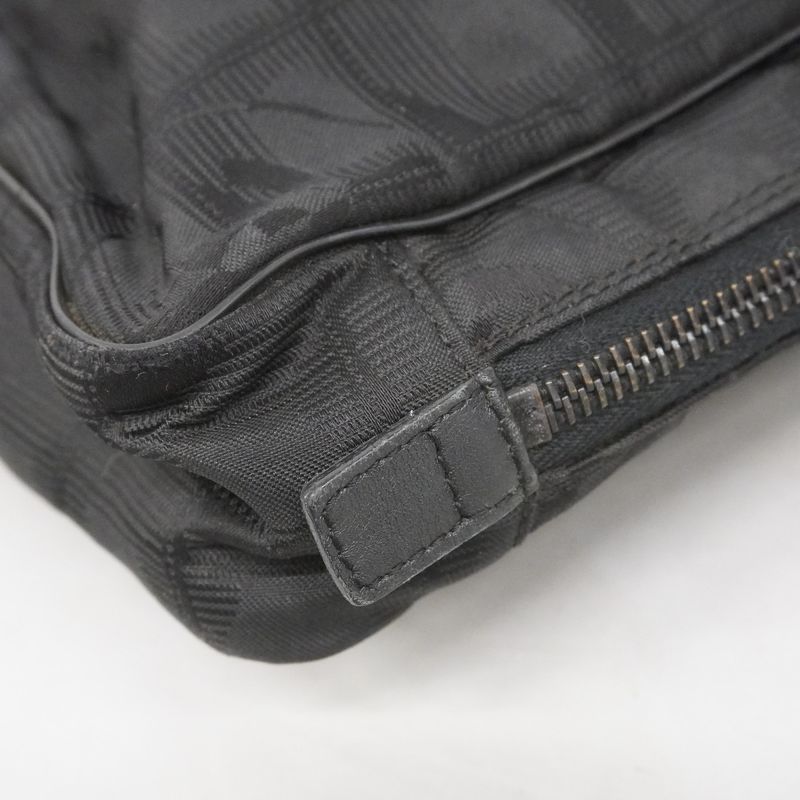 Chanel Handbag New Travel Nylon Black Cles Deuce