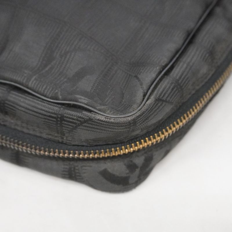 Chanel Handbag New Travel Nylon Black Cles Deuce