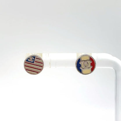 Chanel Coco Mark Sv925 Earrings Silver