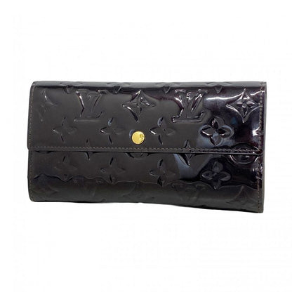 Louis Vuitton Vernis Portefeuille Sarah M93524 Amarante Women's Long Wallet