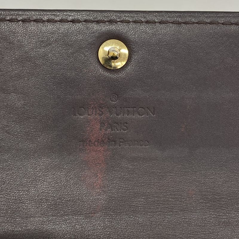 Louis Vuitton Vernis Portefeuille Sarah M93524 Amarante Women's Long Wallet