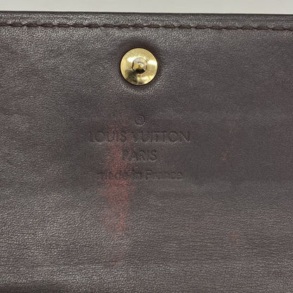 Louis Vuitton Vernis Portefeuille Sarah M93524 Amarante Women's Long Wallet