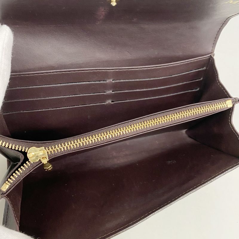 Louis Vuitton Vernis Portefeuille Sarah M93524 Amarante Women's Long Wallet