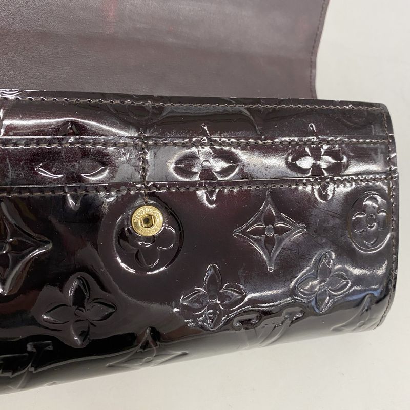 Louis Vuitton Vernis Portefeuille Sarah M93524 Amarante Women's Long Wallet