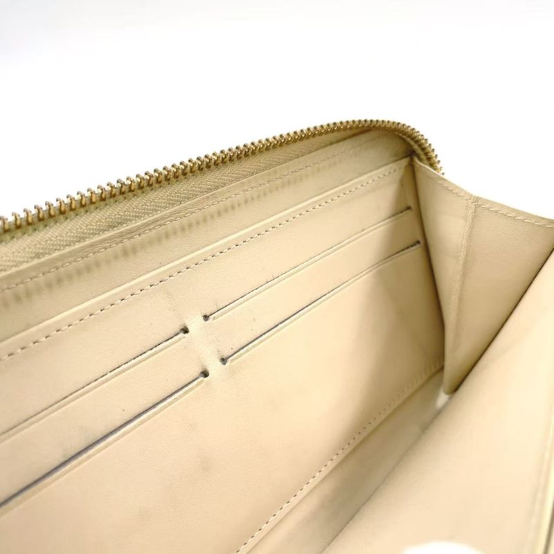 Louis Vuitton Zippy Round Zipper Enamel Leather Yellow Wallet Gold M90142