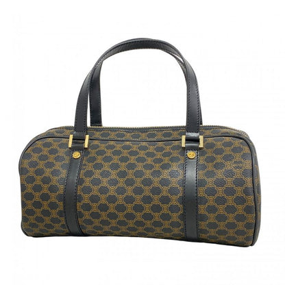 Celine Handbag Macadam PVC Black Gold Hardware Women