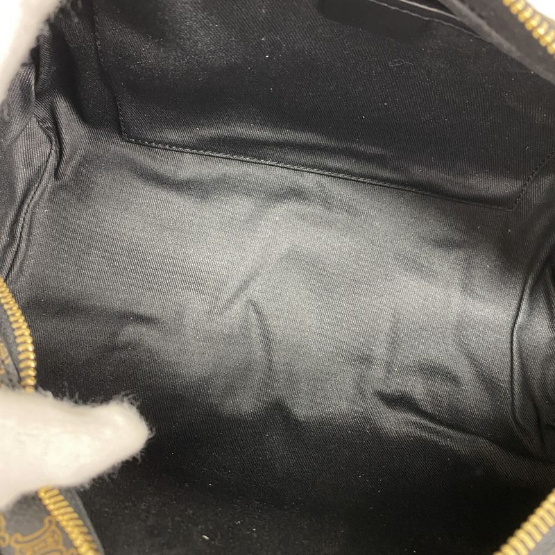 Celine Handbag Macadam PVC Black Gold Hardware Women