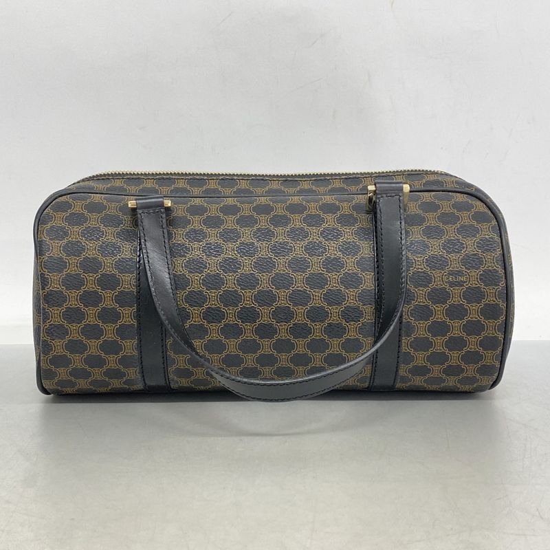 Celine Handbag Macadam PVC Black Gold Hardware Women