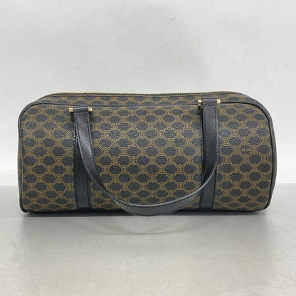 Celine Handbag Macadam PVC Black Gold Hardware Women