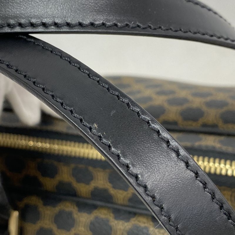 Celine Handbag Macadam PVC Black Gold Hardware Women